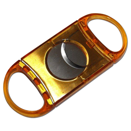 Orange Transparent Twin Blade Cigar cutter